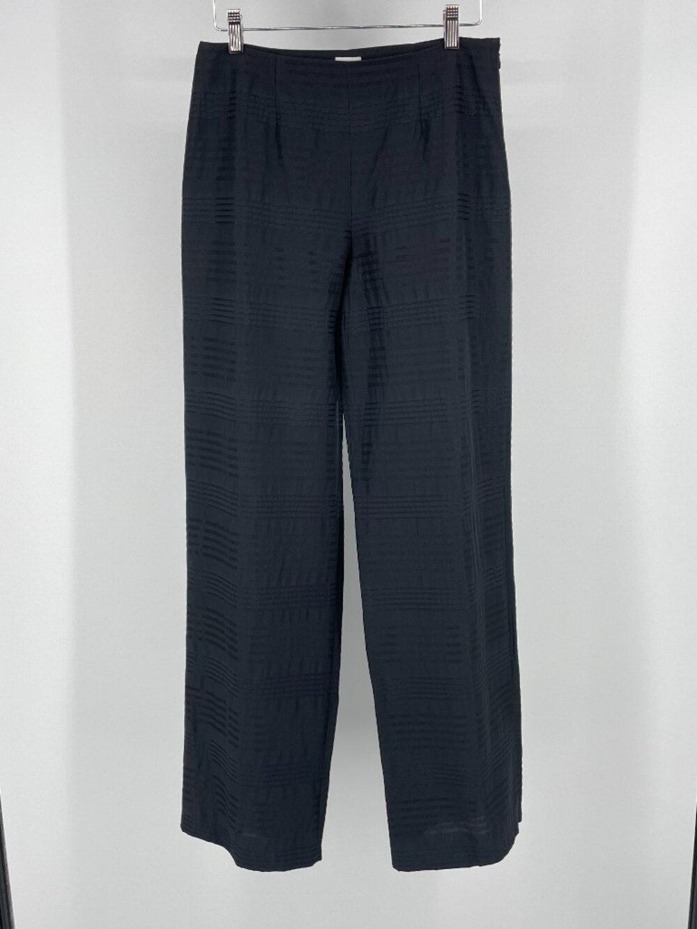 Vintage Ozbek by Aeffe Italy Black Silk Blend High Waisted Trousers 10